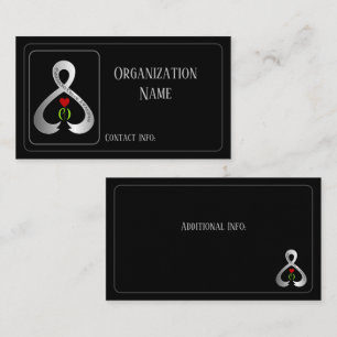 Parkinson"s Awareness Ribbon Black Business Card