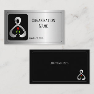 Parkinson"s Awareness Ribbon Silver Business Card