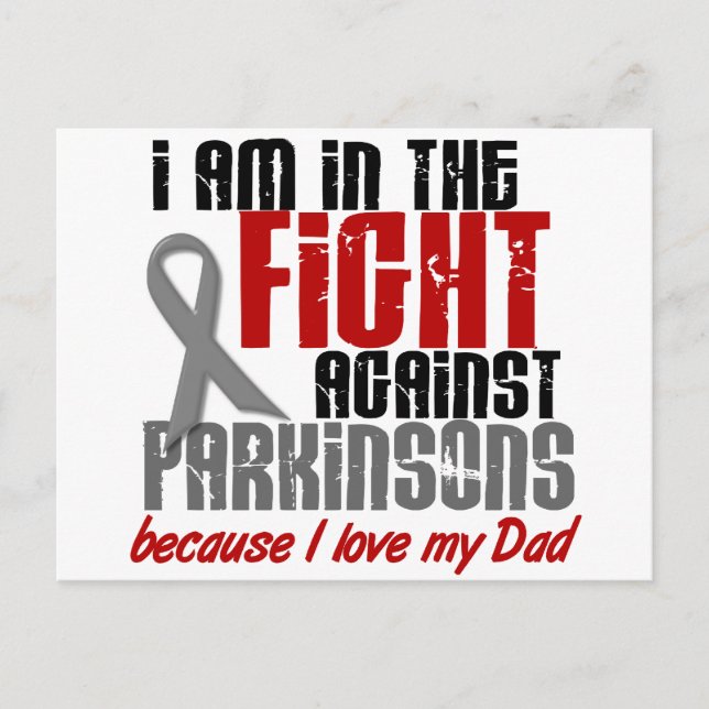 Parkinson’s Disease IN THE FIGHT FOR MY DAD 1 Postcard (Front)