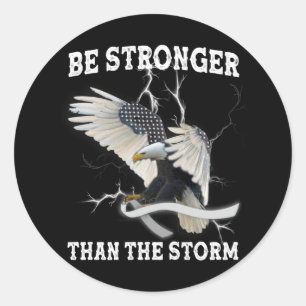 Parkinson's Awareness Eagle Be Stronger Than Storm Classic Round Sticker