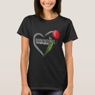 Parkinson's Awareness Monthheart Tulip Flower T-Shirt