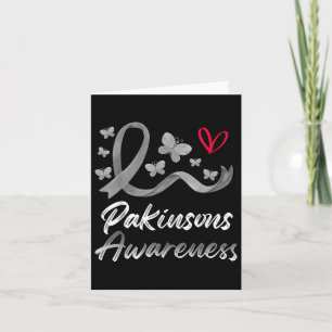 Parkinsons Awareness Ribbon Butterflies Heart Heal Card