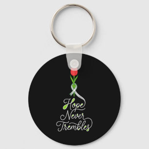 Parkinson's awareness support squad grey ribbon  key ring