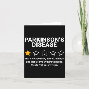 Parkinsons Disease 1 Star Rating Funny Parkinsons Card