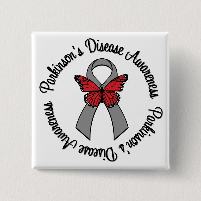 Parkinson's Disease Awareness 15 Cm Square Badge (Front)