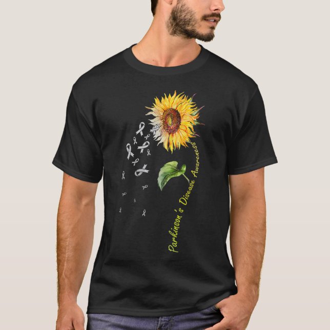 Parkinsons Disease Awareness Sunflower T-Shirt (Front)