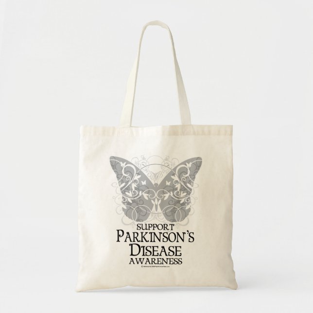 Parkinson's Disease Butterfly Tote Bag (Front)