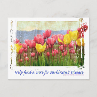 Parkinsons Disease Field of Tulips Postcard