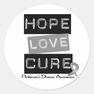 Parkinson's Disease Hope Love Cure Classic Round Sticker
