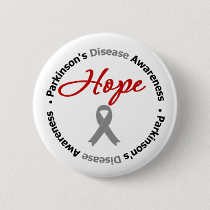 Parkinson's Disease HOPE Ribbon 6 Cm Round Badge