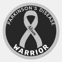 Parkinson's Disease Warrior Ribbon Black