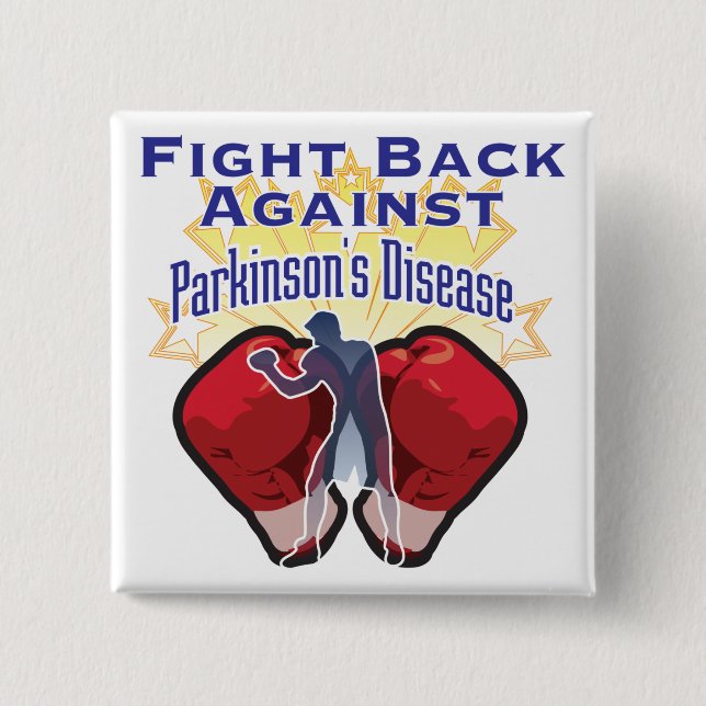 Parkinsons Fight Back Against 15 Cm Square Badge (Front)