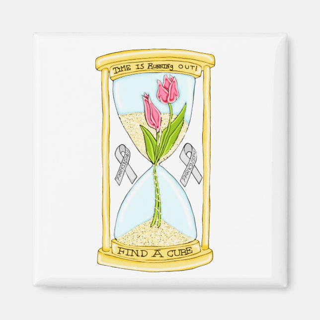Parkinson's Find a Cure Square Magnet (Front)