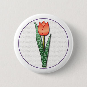 Parkinsons Help Find a Cure Tulip 6 Cm Round Badge