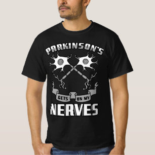 Parkinsons Nerves Degenerative Disorder Gray Ribbo T-Shirt