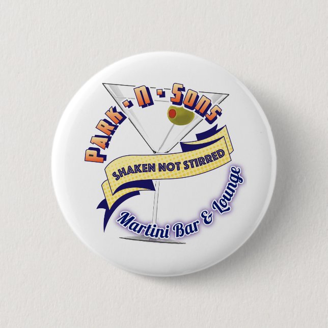 Parkinson's Shaken not Stirred round 6 Cm Round Badge (Front)