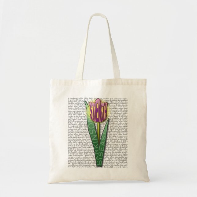 Parkinsons Strength Burst Tulip Violet Tote Bag (Front)
