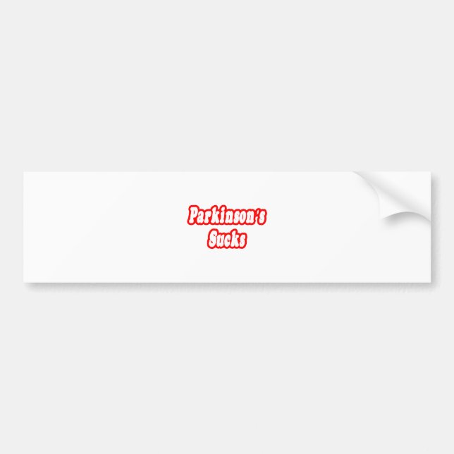 Parkinson's Sucks Bumper Sticker (Front)
