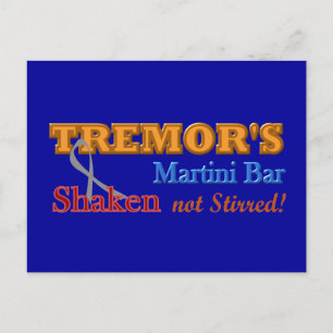 Parkinson's Tremor's Martini Bar Shaken Design Postcard