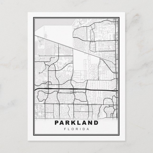 Parkland Map Postcard (Front)