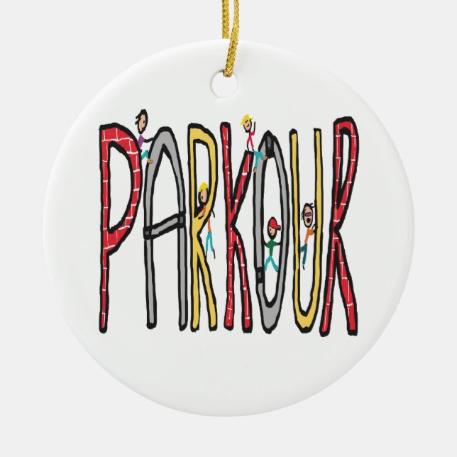Parkour Ceramic Tree Decoration (Front)