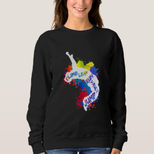 Parkour City Ninja Free Running Jump Leap Vault At Sweatshirt