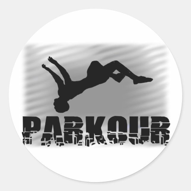 Parkour Classic Round Sticker (Front)