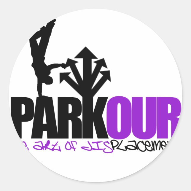 Parkour Classic Round Sticker (Front)