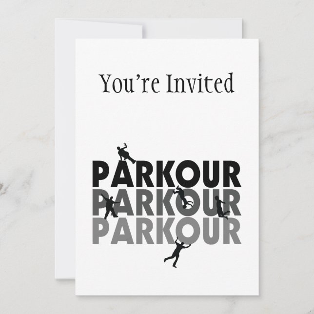 Parkour Free Running Invitation (Front)