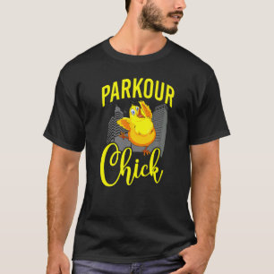 Parkour Free Running Traceur Chicken Girl Vintage T-Shirt