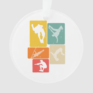 Parkour Freerunner Traceur Retro Freerunning Ornament