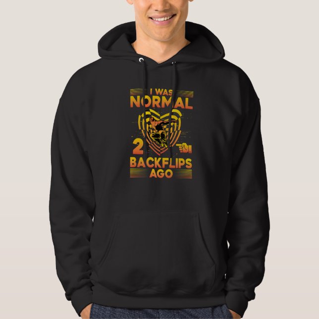 Parkour I was normal 2 backflips ago Premium Hoodie (Front)