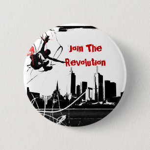 parkour, Join The Revolution 6 Cm Round Badge