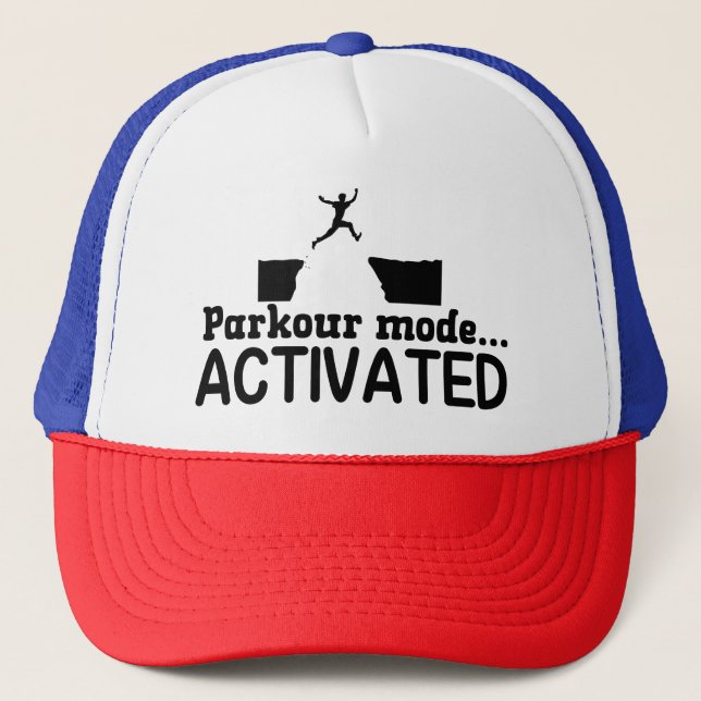 Parkour Mode Activated Trucker Hat (Front)