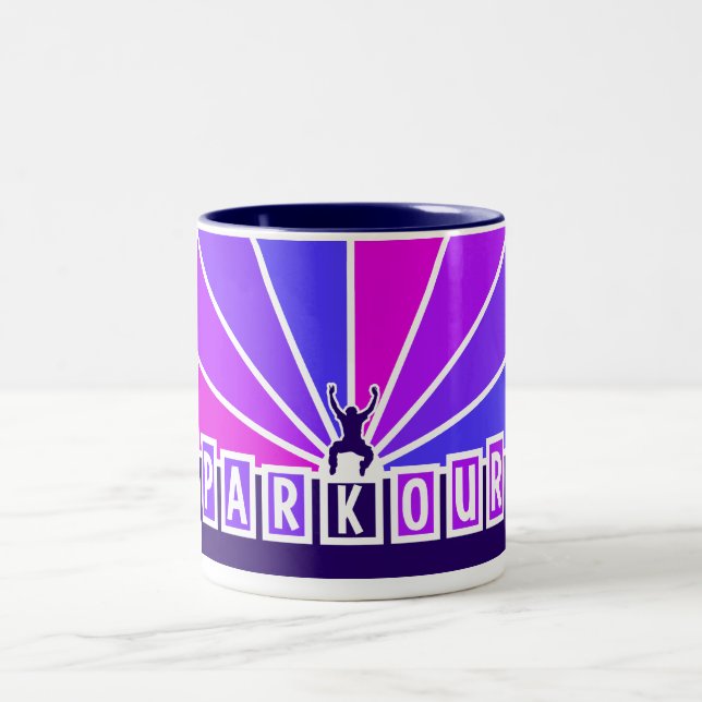 PARKOUR mug - choose style & colour (Center)
