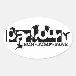 Parkour Oval Sticker