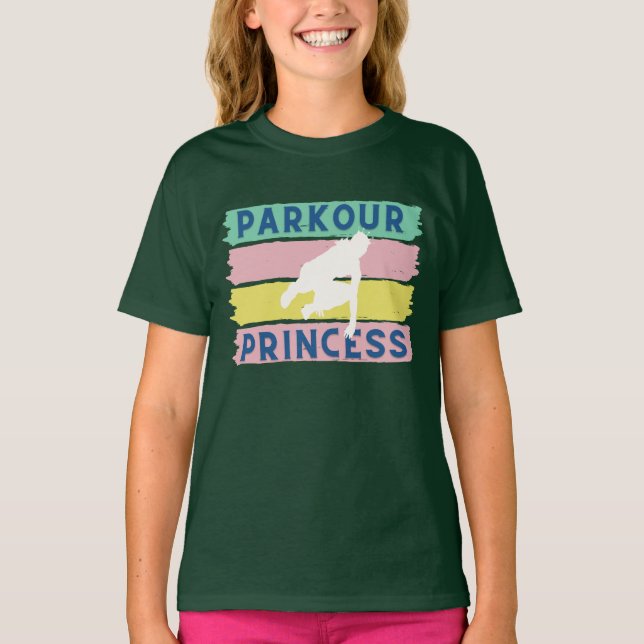 Parkour Princess Green T-Shirt (Front)