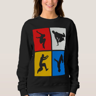 Parkour Retro Freerunning Freerunner Jumping Sweatshirt