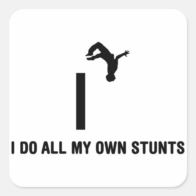 Parkour Square Sticker (Front)