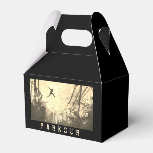 Parkour Urban Free Running Freestyling Art Sepia Favour Box