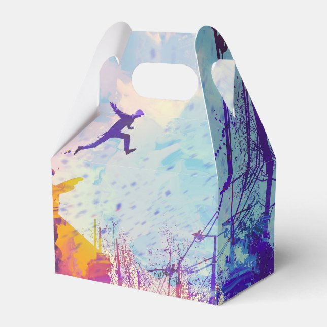 Parkour Urban Free Running Freestyling Modern Art Favour Box (Front Side)