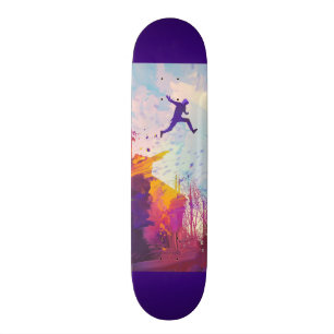Parkour Urban Free Running Freestyling Modern Art Skateboard