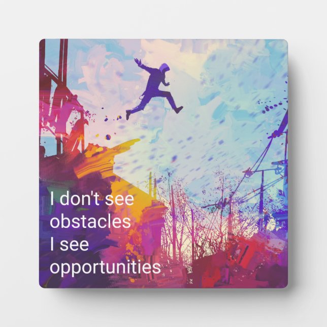 Parkour Urban Free Running | Opportunities Quote Plaque (Front)