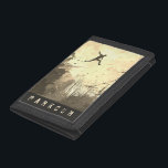 Parkour Urban Obstacle Course Modern Sepia Trifold Wallet<br><div class="desc">A modern artist's impression of parkour being practiced in an urban back street in sepia tones.</div>