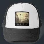 Parkour Urban Obstacle Course Modern Sepia Trucker Hat<br><div class="desc">A modern artist's impression of parkour being practiced in an urban back street in sepia tones.</div>