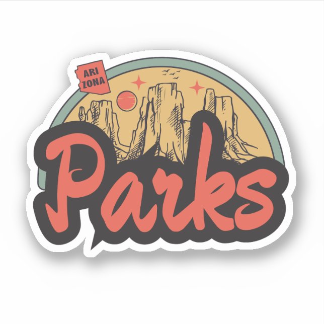 Parks, Arizona  Sticker (Front)