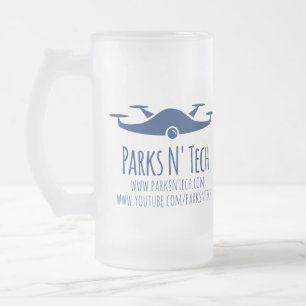 Parks N' Tech Quadcopter New Frosted Glass Beer Mug