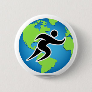 Parleremo Language Marathon Runner 6 Cm Round Badge
