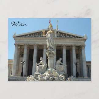 parliament austria wien postcard