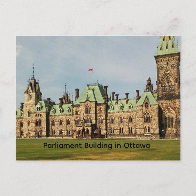 Parliament Building in Ottawa Postcard (Front)